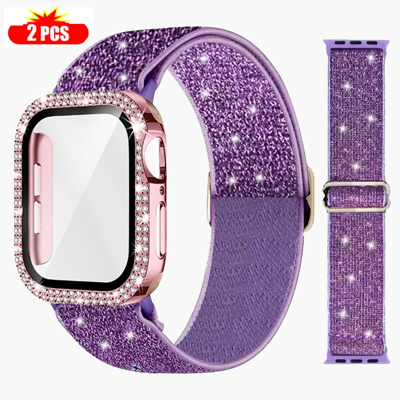 Smartwatch Watch Accessories For Women - Bant + kılıf Apple Watch için