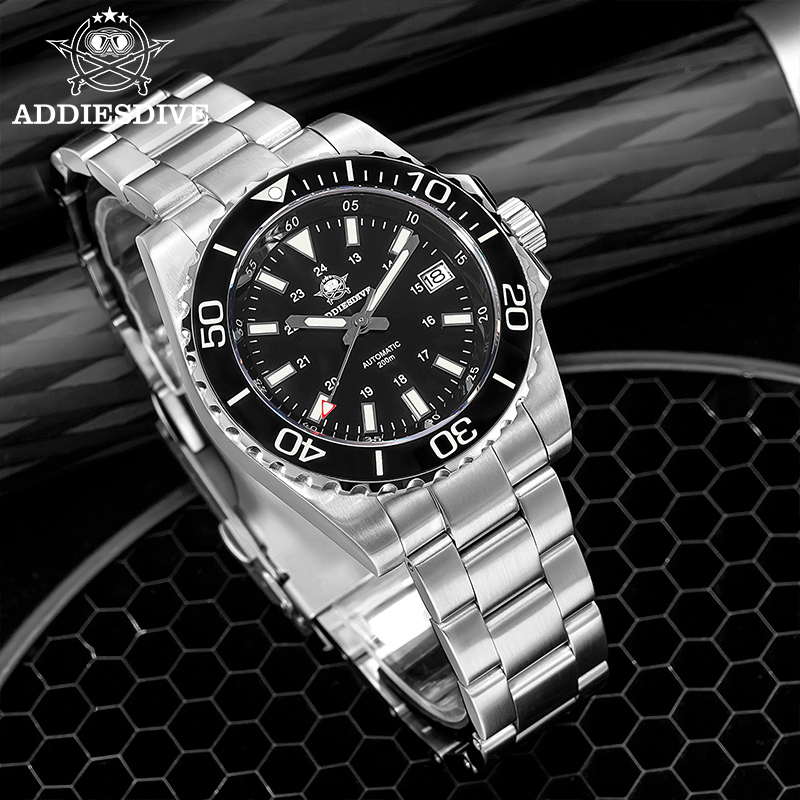 Accessories With Watch - ADDIESDIVE erkek saati 8215 Mekanik Safir