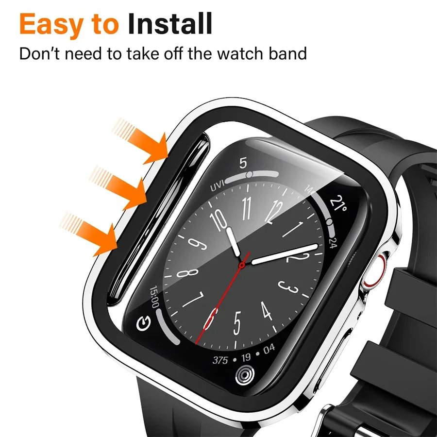 Cam + kapak Apple Watch durumd - Smartwatch Watch Accessories For Women incelemesi ve fiyatı