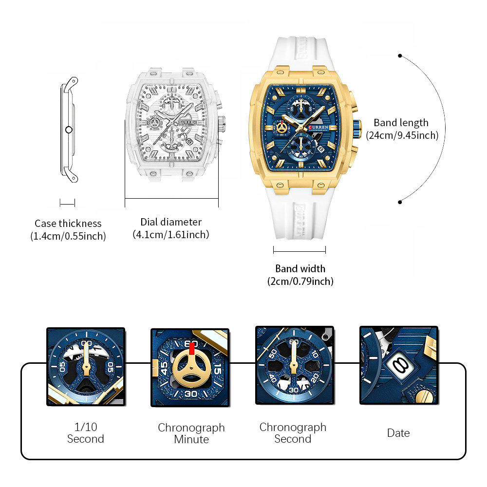 CURREN Lüks Vintage Erkek Spor - Accessories With Watch incelemesi ve fiyatı