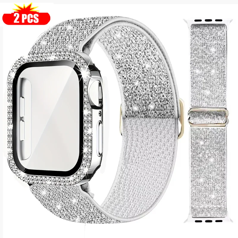 Bant + kılıf Apple Watch için  - Smartwatch Watch Accessories For Women incelemesi ve fiyatı