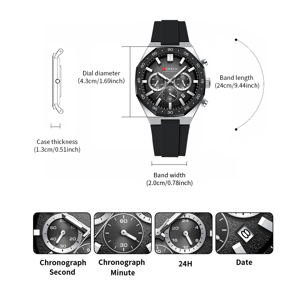 CURREN Moda Rahat Erkekler spo - Accessories With Watch incelemesi ve fiyatı