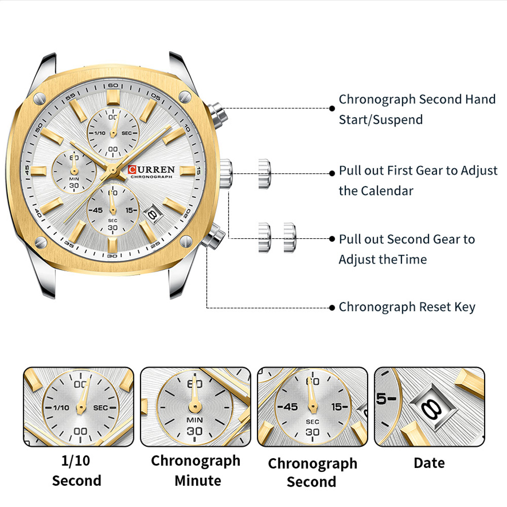 CURREN Modern Erkek 42mm Spor  - Accessories With Watch incelemesi ve fiyatı